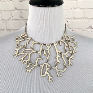 Aldo White-Cream Coral Statement Necklace